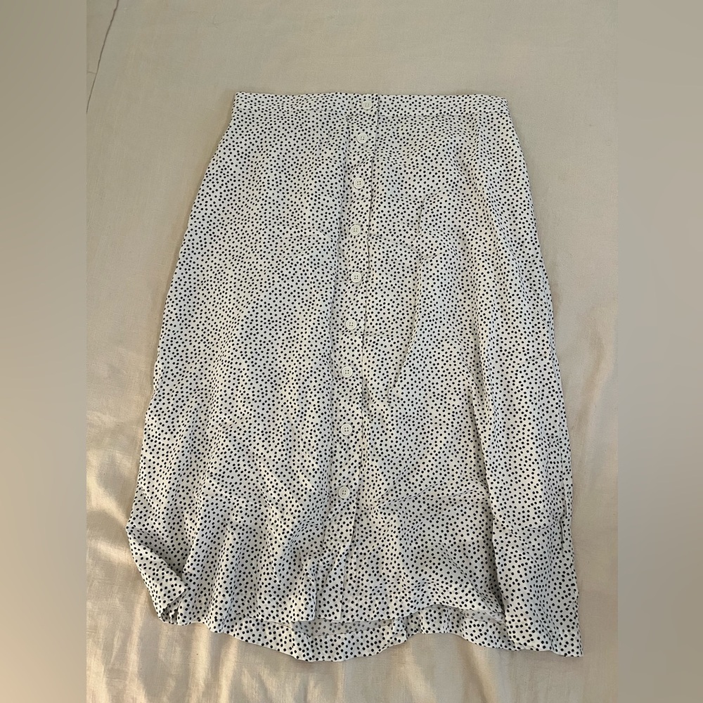 Old Navy Pebble Print Midi Button Skirt NWOT